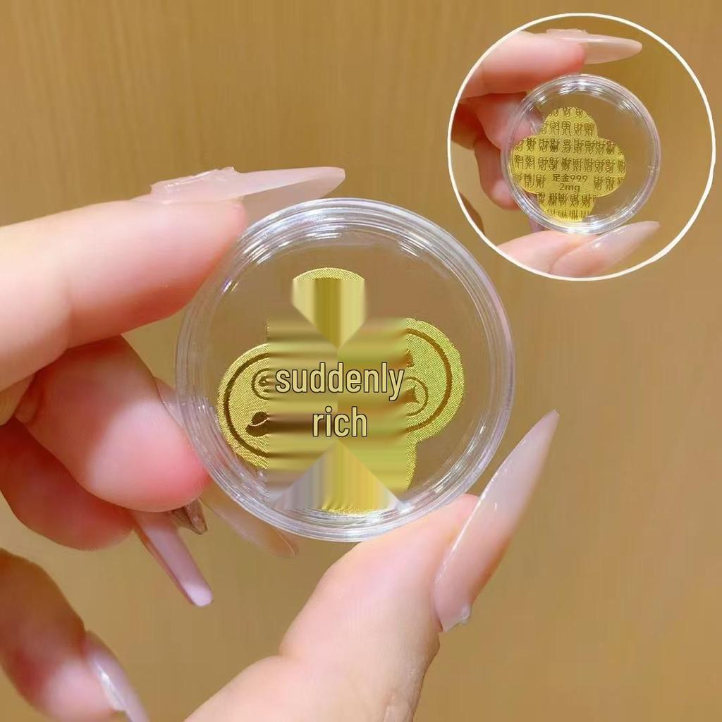 Shuibei 999 Pure Gold Princess Phone Sticker & Magnet Set - Prosperity, Peace, and Joy Design