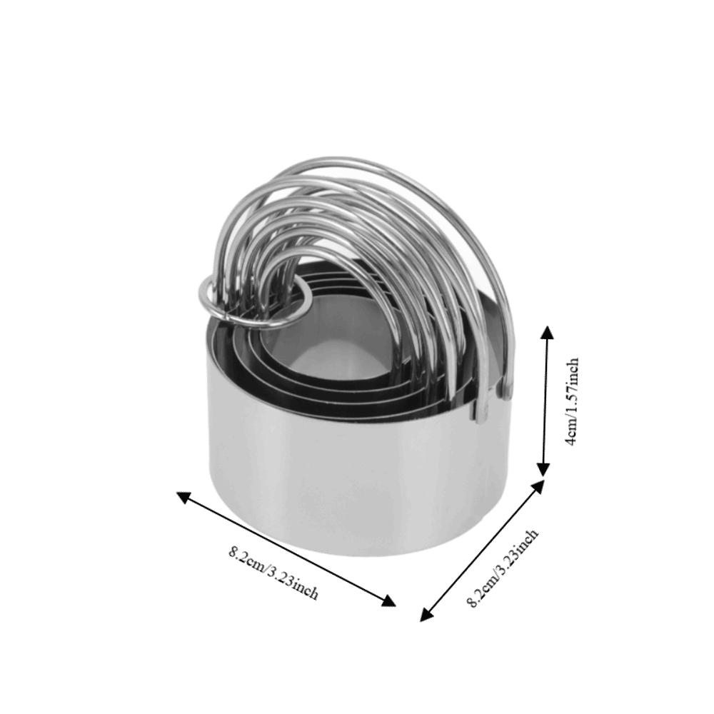 5pcs Stainless Steel Biscuit Cutter Molds With Handle Stars Shaped Cookie Cutters  Christmas