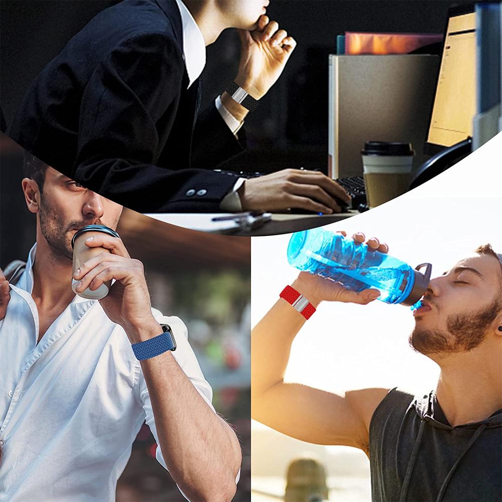 Ремешок для Apple Watch Ultra Band 49 мм, 45 мм, 44 мм, 40 мм, 41 мм, 42 мм, 40, 45 мм, плетеный браслет Correa соло-петли серии 8, 7, 3, 5, se 6, 4