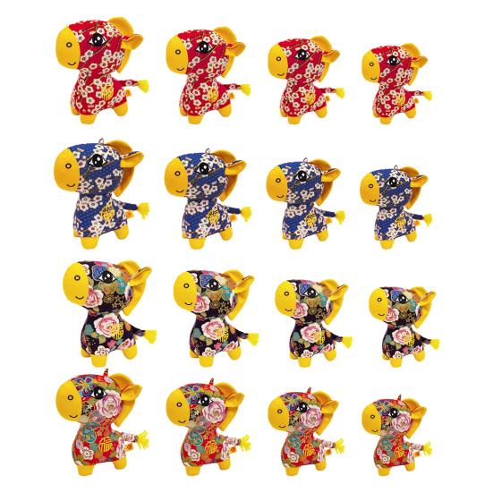 Плюшевый кулон в национальном стиле для года Лошади - Фестивальный подарок на удачу и настольное украшение