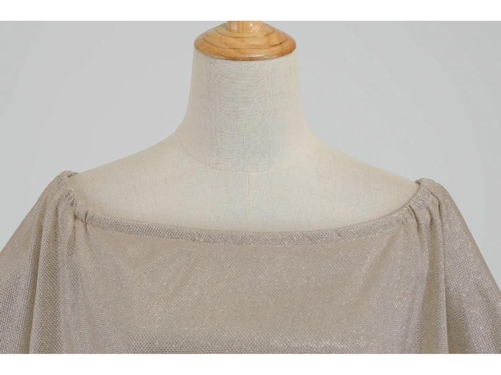 2024 One-Shoulder Ruffled Chest Wrap Evening Dress with Sparkling Hip Slit