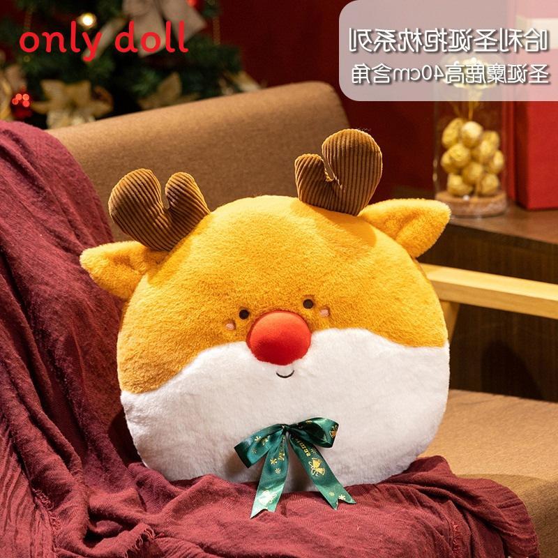 Christmas Theme Santa Claus Snowman Deer Plush Doll Toy Pillow For Gift Giving