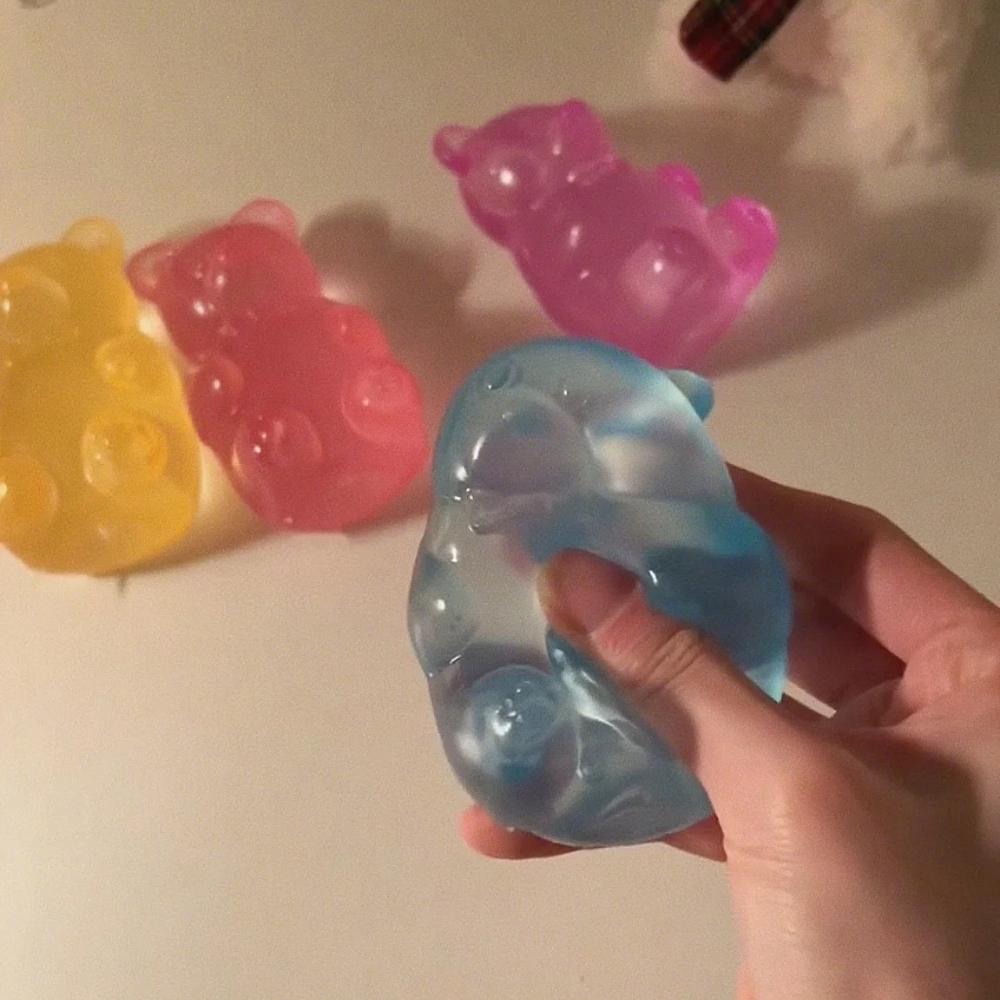 Разноцветный Мишка-Желе Конфетное Желе Помадка Сжимающая Игрушка Анти-Стресс Фиджет Игрушка для Расслабления Рук для Всех Возрастов Конфетная Тема Снятие Стресса