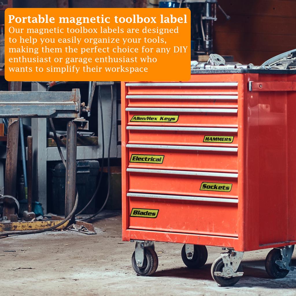 Набор портативных магнитных этикеток для ящика с инструментами – Многоразовые магнитные бирки для организации и хранения инструментов