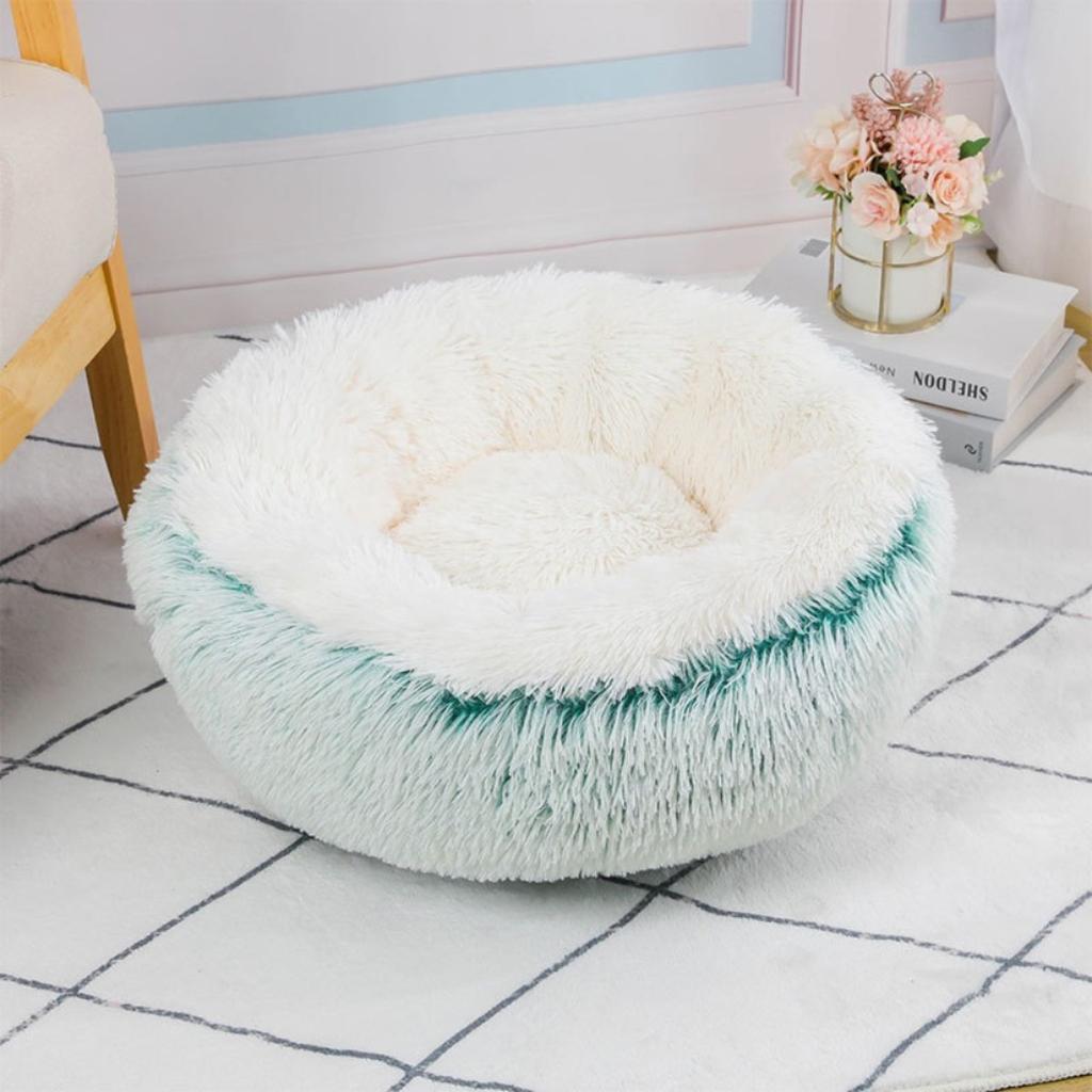 Donut Dog Bed для средних собак Мягкая кровать Домашние животные Круглые аксессуары Маленькая корзина Диван Корзины Для домашних животных Большие подушки Принадлежности для щенков Коврик для кошек