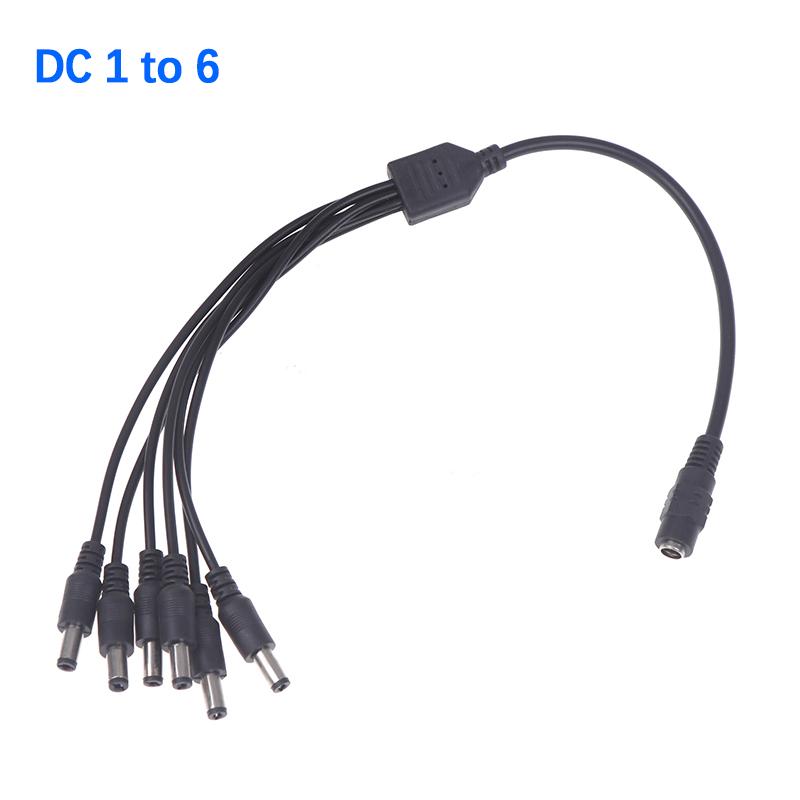 1 шт. Камера видеонаблюдения 1 разъем питания постоянного тока (мама) на 2/3/4/5/6/8 штекеров (папа) Кабель-адаптер питания Разветвитель Кабель для светодиодной ленты