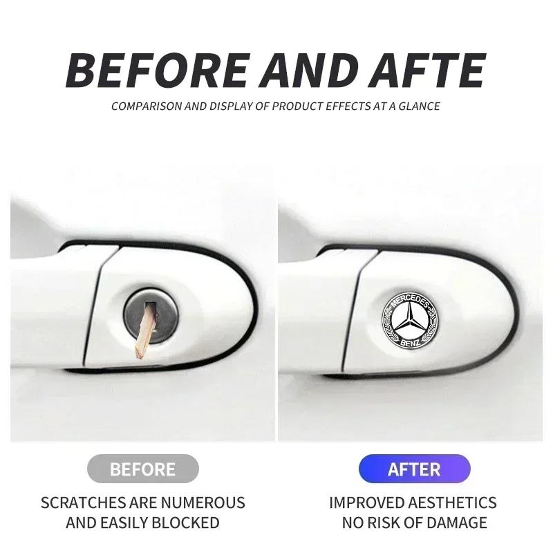 Car Door Keyhole Sticker Key Hole Lock Protection Anti-blocking Dustproof Stickers For Mercedes Benz W211 W204 W210 CLA GLA