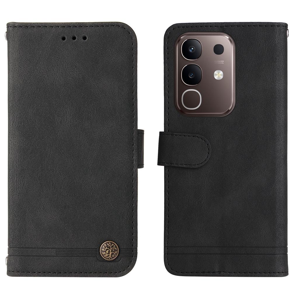 For Vivo Y29 4G Leather Wallet Cases Skin Touch Phone Cover Stand with Strap