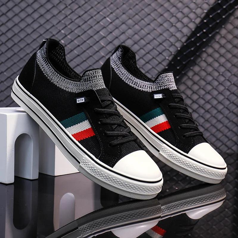 Canvas Men's Shoes New Spring Breathable Thin Anti Odor Casual Fashion Board Shoes One Step Lazy Shoes
