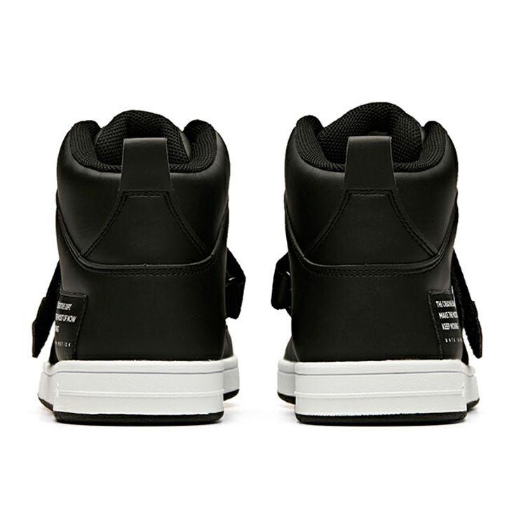 Anta Удобные теплые прочные кроссовки средней высоты мужские кроссовки темно-черные 91938060-4