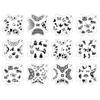2Pcs Reusable DIY Makeup Stamps Stencils for Body Painting Temporary Tattoos Paint Template Face Art