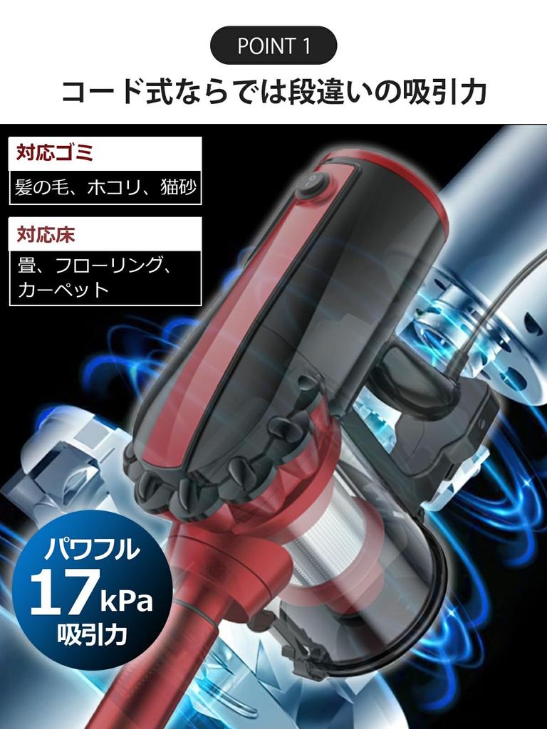 LNSOO пылесос с сетевым циклоном 17000 Па, сверхмощное всасывание, шнур питания 5 м, ручной пылесос, двухсторонний пылесос D20