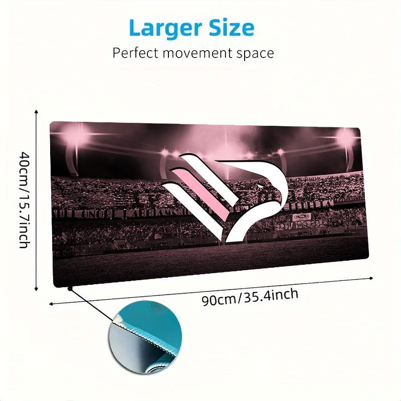 Palermo FC Mouse Pad, Large Gaming Desk Mat, Non-slip XXL Mousepad for Laptop & Tablet, Mini PC Playmat with Stitched Edges