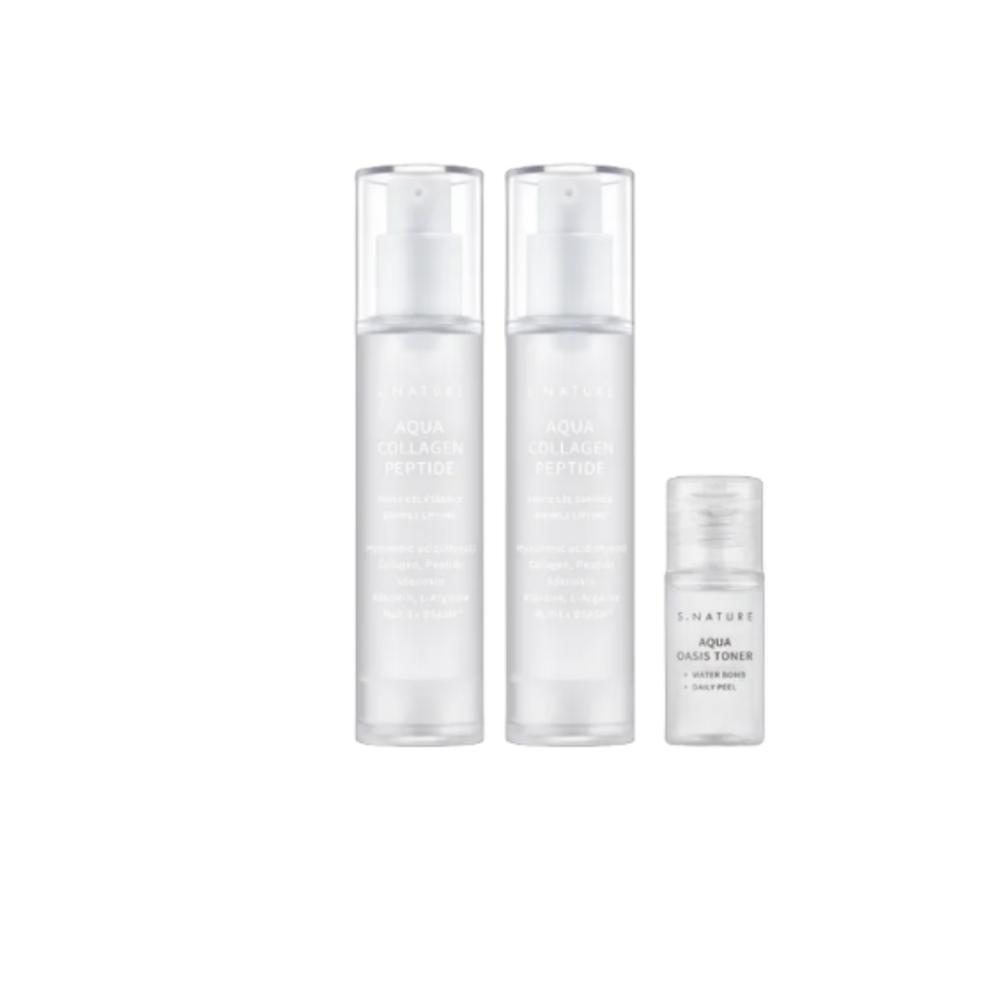 Гель-эссенция с аква-коллагеновыми пептидами 50 мл 1+1 + Тонер 12 мл