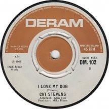 Пластинка 7 дюймов CAT STEVENS - I Love My Dog DM102 Deram 1966 UK Поп Б/у
