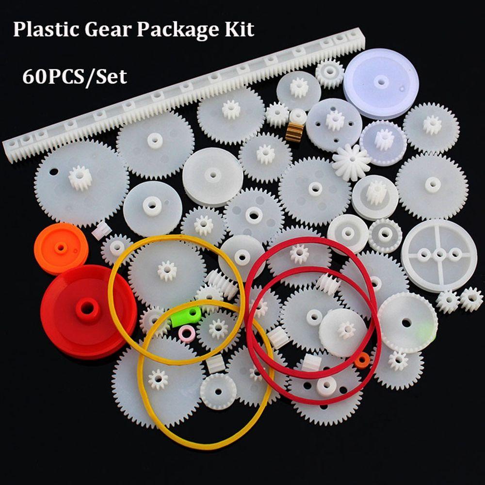Robot Various Gear Toy Motor Car DIY Gear Assortment Axle Belt Bushings Package Kit Plastic Gears