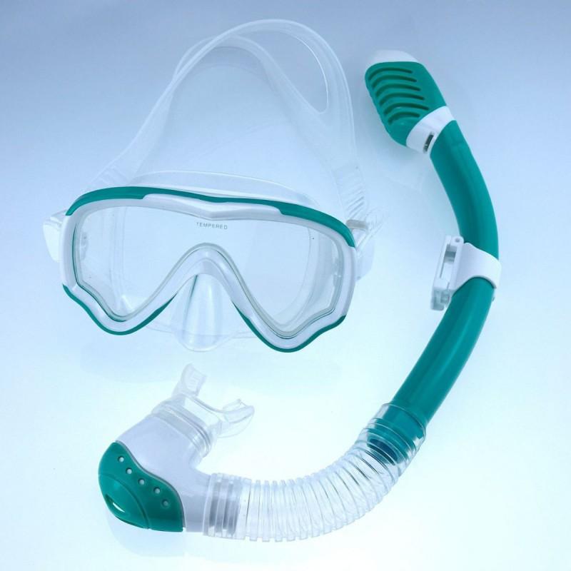 Kids Snorkeling Set With Dry Top Snorkel Anti-Fog Mask Boys Girls Swimming Diving Gear