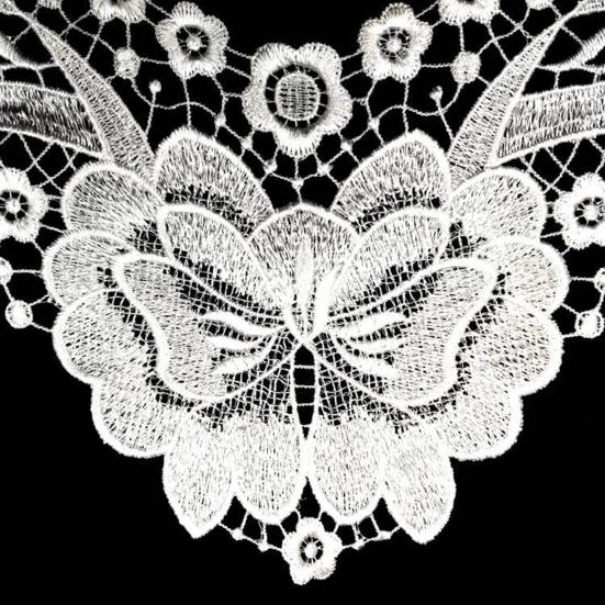 Женский кружевной воротник с вышитыми цветами, аппликациями, цветным кружевным вырезом для самостоятельного шитья, свадебного платья на Хэллоуин, косплея