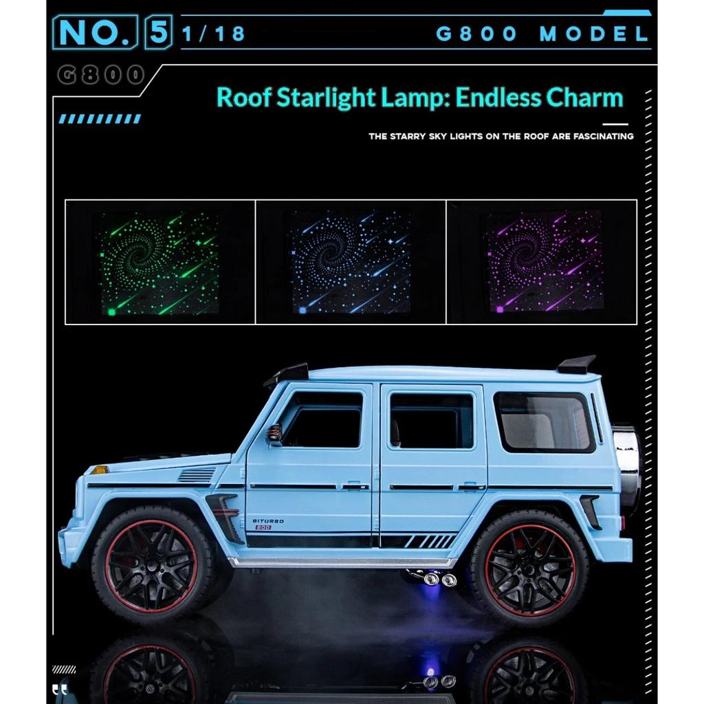 Большая модель автомобиля Benz G800 Off Road SUV в масштабе 1/18, литая из сплава металла, модный элемент декора для дома и рабочего стола, подарок на день рождения, игрушки