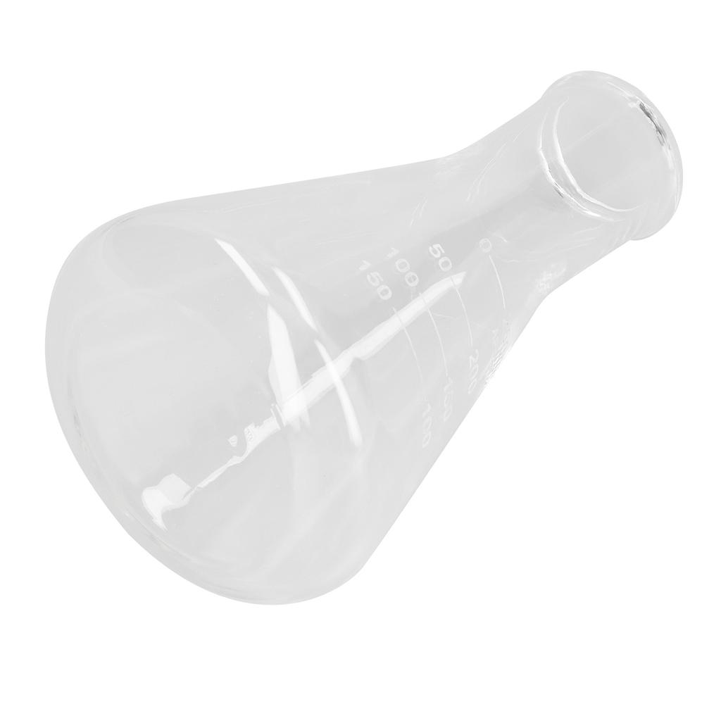 Колба Эрленмейера узкогорлая из утолщенного боросиликатного стекла для лабораторной химии 250 мл