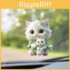 Charming 2d Acrylic Blue Cat Car Decor Hanging Ornament For Stylish Interior Decoration