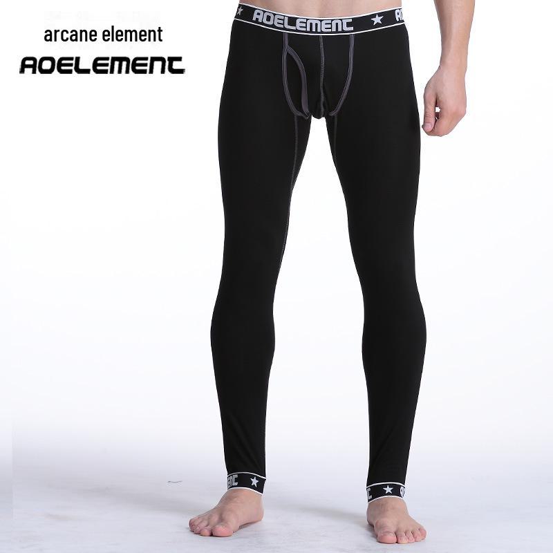 Мужские облегающие термолеггинсы из хлопка и шерсти