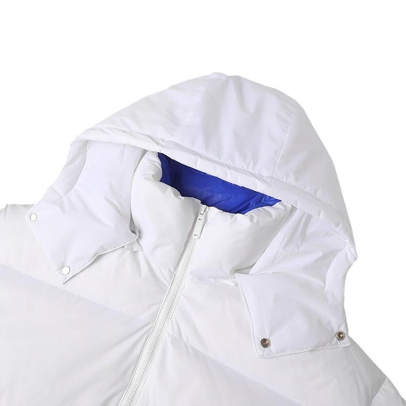 Новое мужское пальто с хлопковой подкладкой, модное простое белое утиное пуховое пальто, теплое зимнее пальто для мужчин