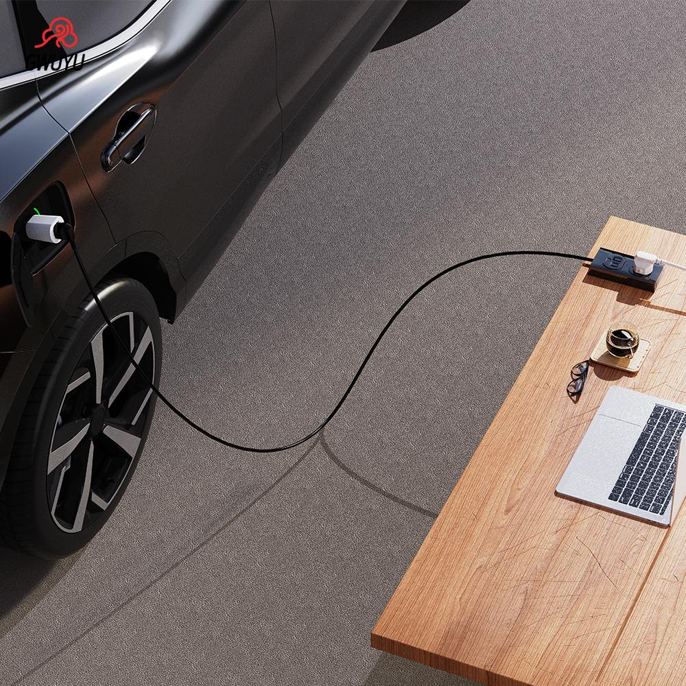GWUYU For Camping Electric Vehicle Discharge Adapter GF-50 GB/T Standard Compliant Temperature Protection Home Convenient Use