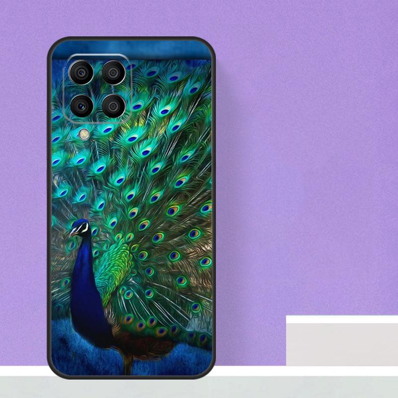 Bird Peacock Feather For Samsung Galaxy M21 M51 M12 M32 M52 M13 M23 M33 M53 M34 M54 M30s M31s M15 M55 M20 Case