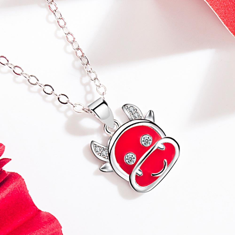 Подвеска на ожерелье Weihua Color из телячьего рога с серебряным покрытием, маленькая подвеска на год рождения, женская