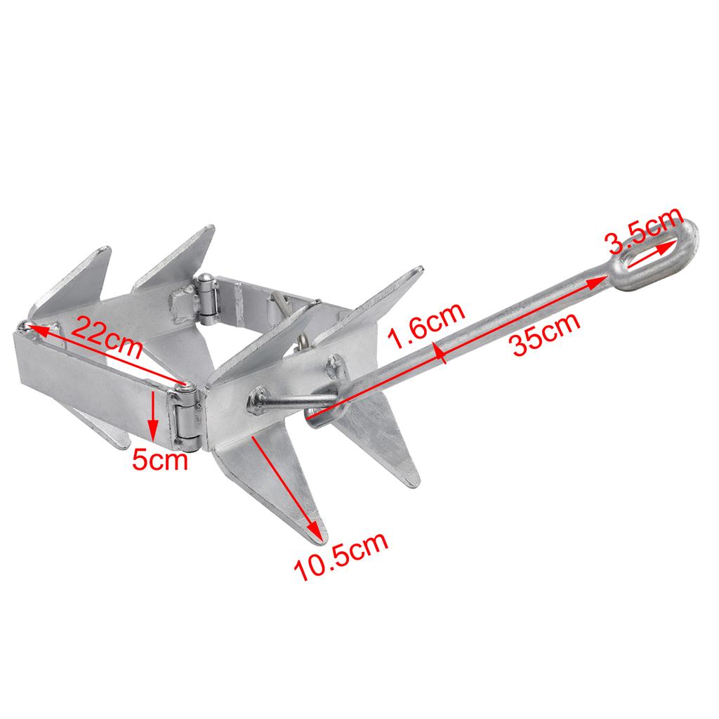 13 фунтов Слайд-бокс Стальной якорь Складной куб Якорь горячего цинкования Для лодки Гидроцикл