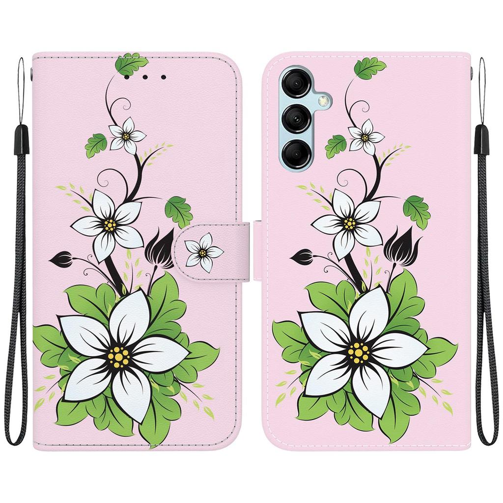 3D Art Painting Sakura Flower Butterfly Pattern Leather Phone Wallet Case Book Stand For Huawei Moto Oppo Realme 10 Girls Magnetic Card Flip Cover Bag