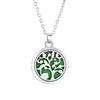 Tree of Life  Alloy Stainless Steel  Locket Pendant Aroma Diffuser Necklace