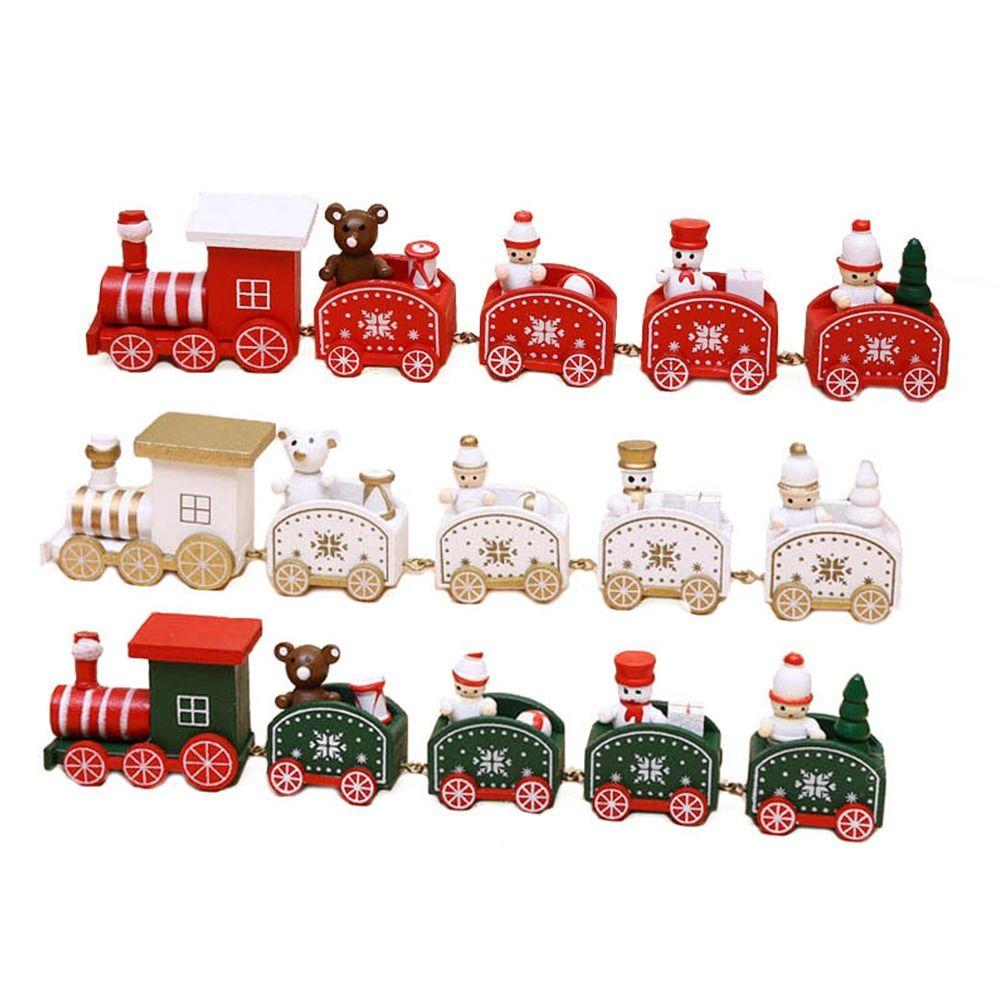 Cartoon Animal Christmas Train Multicolor Mini Christmas Tree Train  Ornament