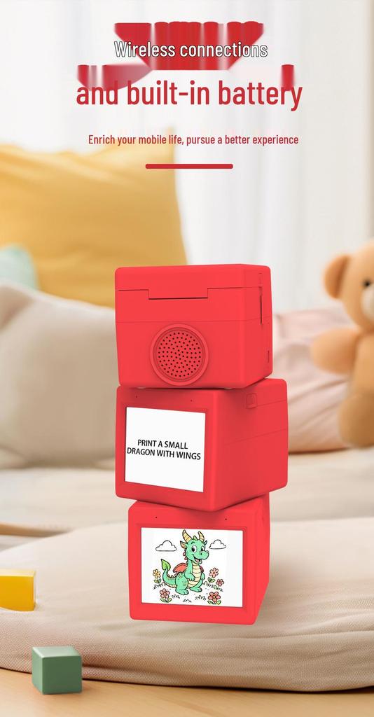 Smart Pocket Printer for Kids: Portable Thermal Printer with Screen & AI Voice Interaction
