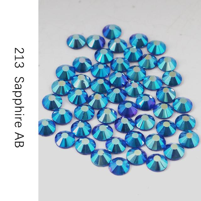 Стразы без горячей фиксации, кристалл Ab Ss3-Ss30, стразы для ногтей с плоской задней частью, стразы премиум-качества, блестящие стразы для ногтей, хрустальный камень