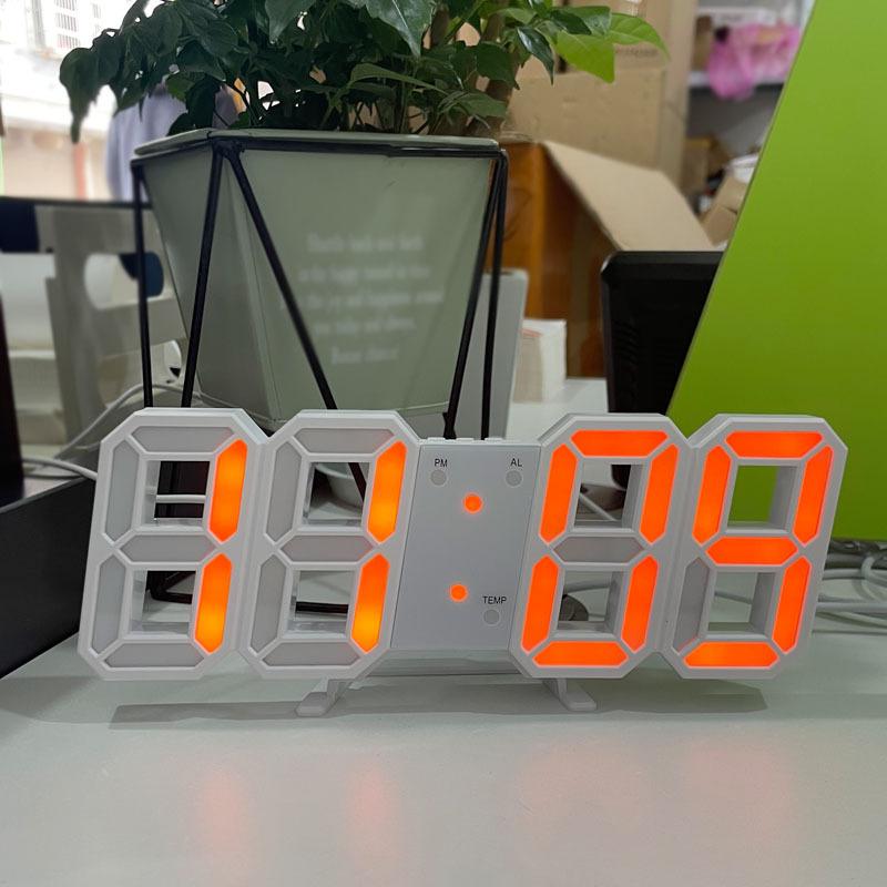 3D цифровой будильник творческий интеллектуальный светочувствительный светодиодный настенный студенческий электронный будильник украшение дома с дисплеем температуры