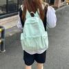 Маленький свежий школьный рюкзак женский студенческий простой однотонный большой емкости компьютерный рюкзак повседневный для поездок на работу школьный рюкзак