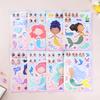 8Sheets Make Your Own Mermaid Stickers For Kids Funny Make a Face Jigsaw Children Girls Puzzle Sticker DIY Games Party Favor