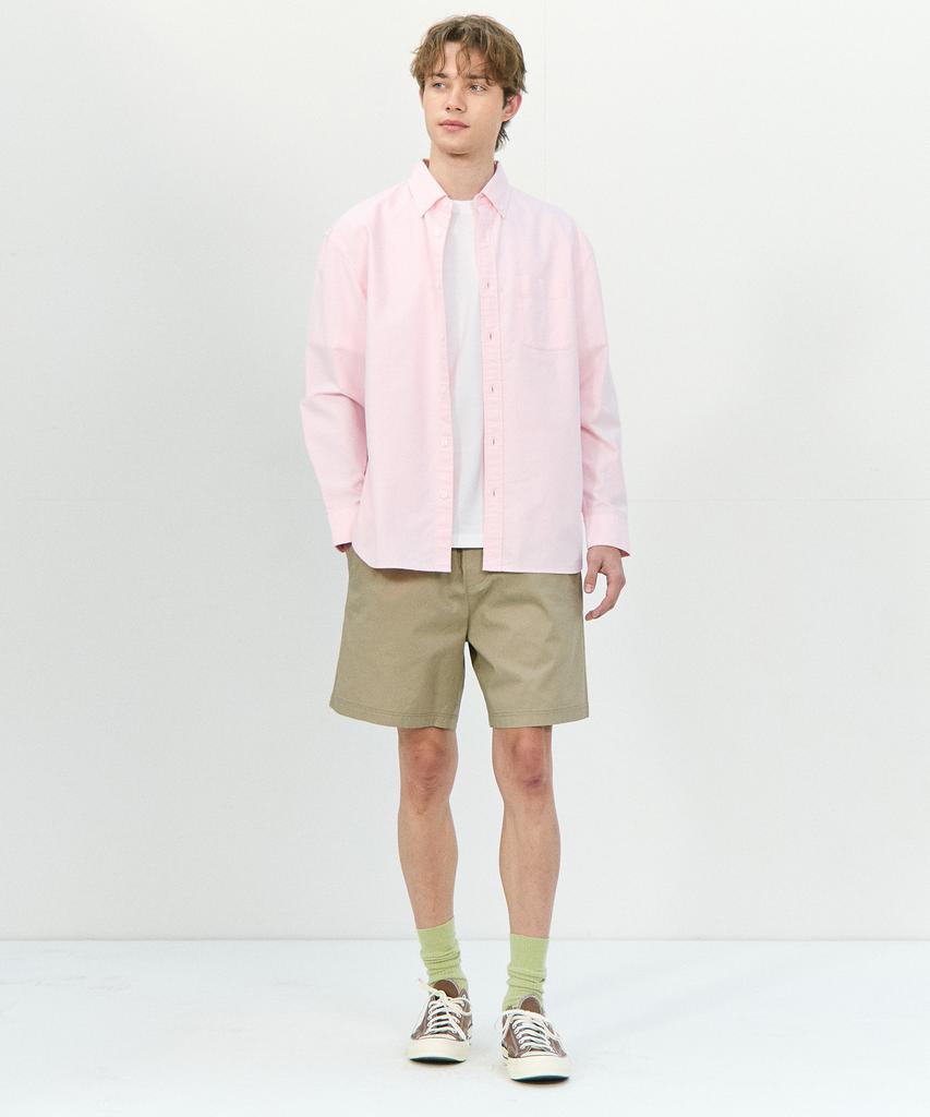 BASIC HOUSE Cotton String Band Half Pants Beige Lzhp3104 (A Type)