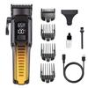 High Power Pet Hair Clipper Professional Rechargeable Shaver With Solid Steel Blade Smart Digital Display Cat Grooming Trimmer
