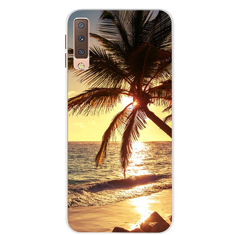 Чехлы для Samsung Galaxy A7 2018, силиконовый цветной чехол для телефона, чехол для Samsung A7 2018 A750 A750F, защитный корпус 6,0 дюймов