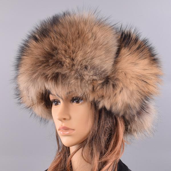 Winter Hats Earflaps Women Bomber Hats Natural Fox Fur Fluffy Female Girls Warm Sheepskin Windproof Russian Trapper Hats