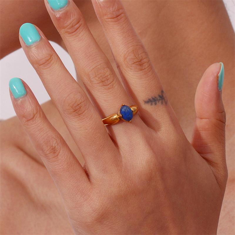 Золотое средневековое кольцо, модное геометрическое простое ретро-лазурит, бирюзовое кольцо с цирконом, винтажное овальное кольцо на удачу