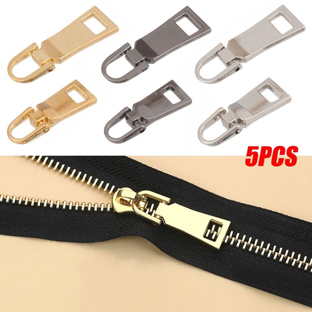5pcs Bag Suitcase Detachable Zipper Repair Kit Metal Zipper Head Metal Zip Zipper Slider Zipper Pull