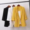 Fashion Women's Solid Color Slim Fit Loose Casual Suit Mid-Length Plus Size Jacket