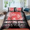 3D Digital Printing Three-Piece Set, Spring Flower Series Plum Blossom Quilt Cover, Bedding Home Textile
