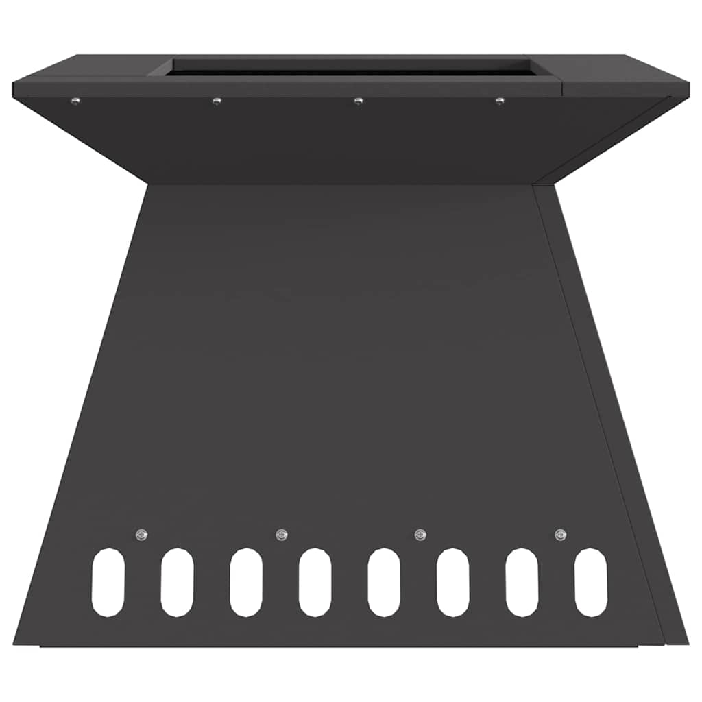 Fire Pit Black 48 x 48 x 40 cm Steel