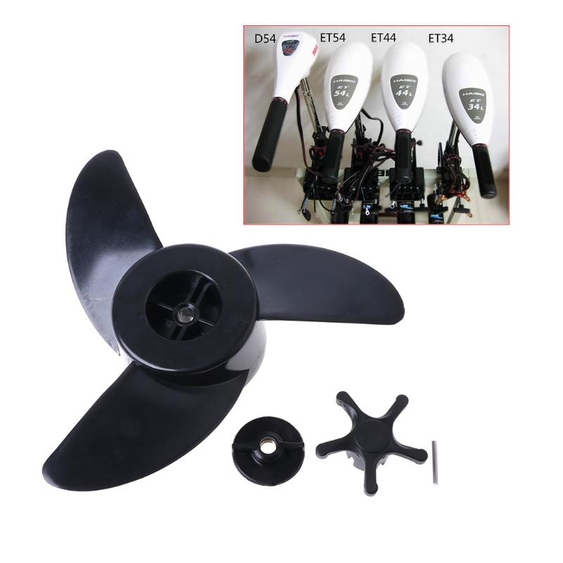 Hot New 1 Set 3 Blades Motor Boat Propellers Electric Engine Outboard For Haibo ET34 ET44