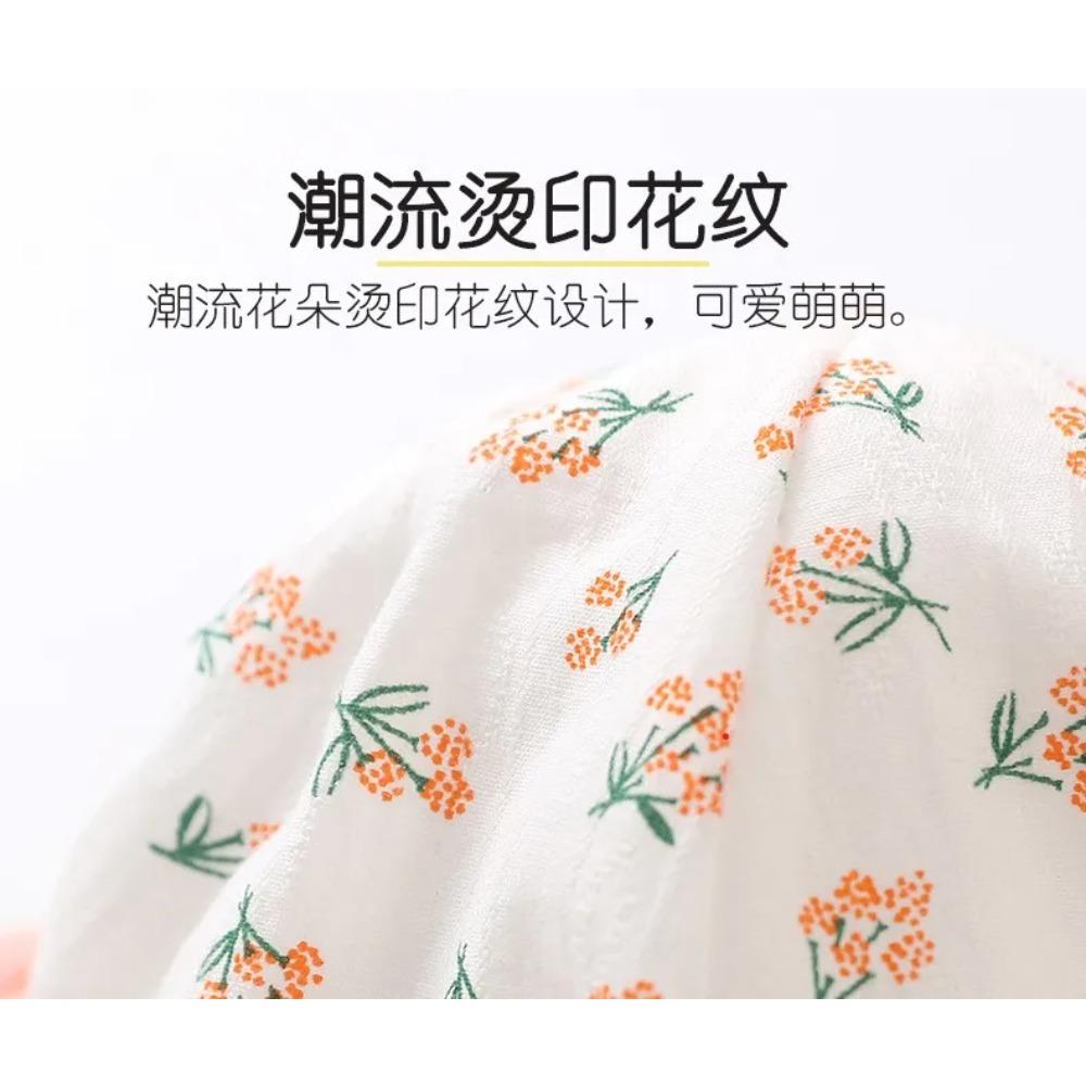 Spring Summer Cute Baby Girls Hat Floral Cotton Bucket Cap Dome Newborn Hats 1-18M